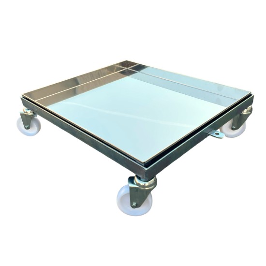 Trolley for Supers by 12 with stainless steel tray