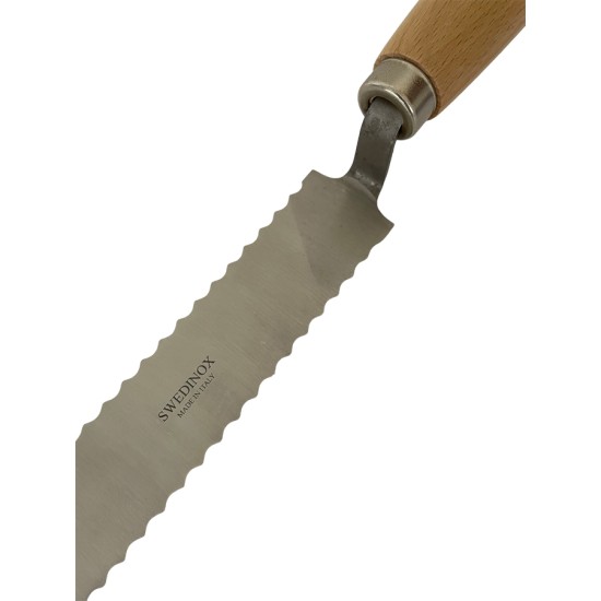 Serrated stainless steel knife for uncap ping cm.28