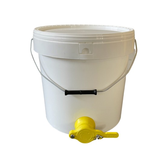 Plastic honey bucket 25 kg. with tap